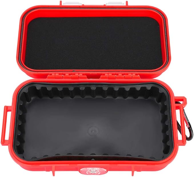 Waterproof Storage Box, Durable Shockproof Airtight Waterproof Case with Removable Rubber Pads for Outdoor Camping Boating Survival Gear