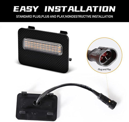 Grille Lights for Tacoma SR SR5 2024-2025, 4Pcs Clear Shell Amber LED Front Grill Light with Wire Harness and Fuse