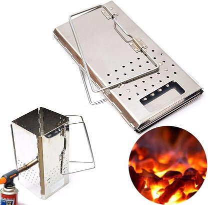 Charcoal Chimney Starter Can Stainless Steel for BBQ Barbecue Outdoor Cooking Grill Briquette Starter