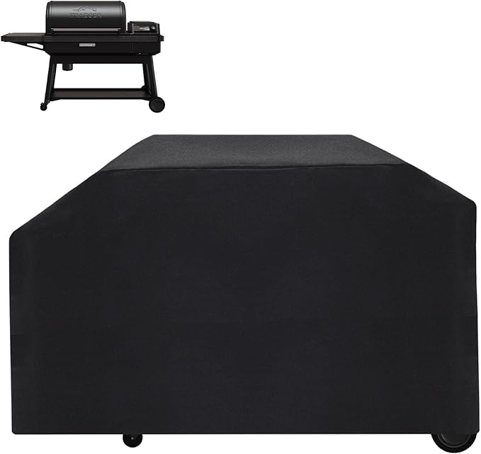 Grill Cover for Traeger Ironwood XL Electric Wood Pellet Grill Replacement BAC647 Cover, Waterproof Full-Length Cover for Traeger Smoker Grill TFB93RLG Pellet Models, 600D Outdoor Pellet BBQ Cover