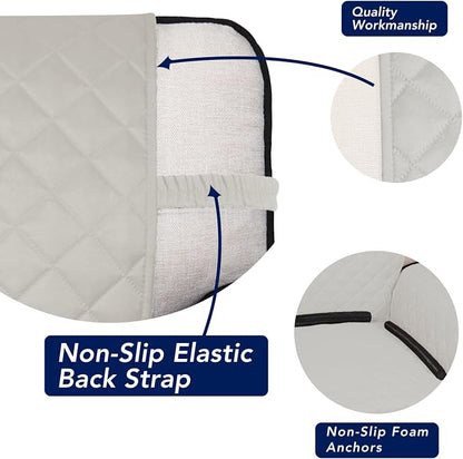 PureFit Reversible Quilted Couch Covers for Dogs Loveseat Sofa Cover 54" | Ivory/Ivory, Water Resistant Couch Protector, Washable Pet Couch Cover with Non Slip and Elastic Straps For Kids