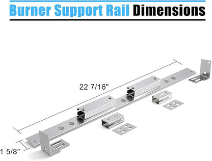 Grill Replacement Parts for Charbroil 463251605 463251505 463242304 463240904, 80012481 Burner Brace with Carryover Tubes Burner Support Rail Bracket for Charbroil 3 Burner Grills