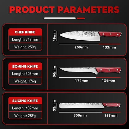 Dream Reach Brisket Knife, 12" Carving & Slicing Knife for Meat Cutting Ultra Sharp Full Tang Meat Knives with Ergonomic Handle Gift Box, Christmas Gifts for Men Women