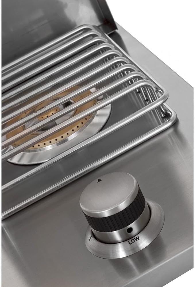 Blaze Grills BLZ-SB1-LP 12,000 BTU Drop In Stainless Steel Conventional Propane Gas Single Side Burner Cooking Accessory with Closing Shield Cover