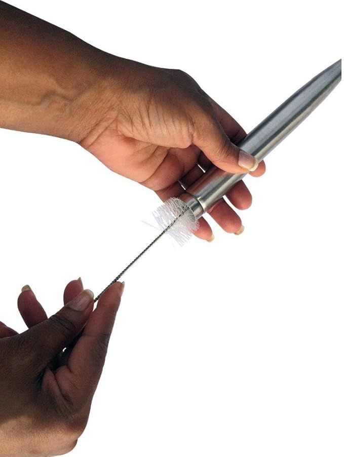 Stainless Steel Turkey Baster Syringe Rubber Bulb Manual Pump Injector with Needle and Cleaning Brush
