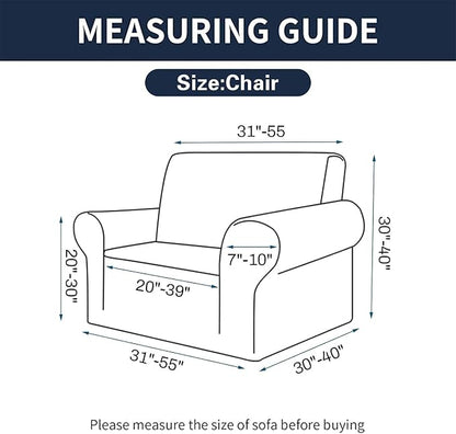 Cupuamon 2026 New Stretch Chair Sofa Slipcovers Couch Cover for 1 Seater Furniture Protector Sofa Covers with Elastic Bottom Jacquard Fabric Small Checks for Pets, Kids - Hunter