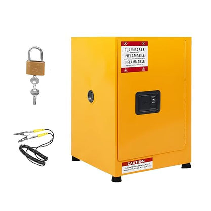 Hazardous Storage Cabinets, 17"x 17"x 18" Galvanized Steel Safety Cabinet, Flammable Liquids Storage Cabinet for Industry and Home