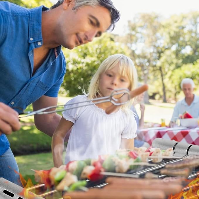 Stainless Steel Barbecue Grill, Collapsible Retractable Bbq Tool, Charcoal Grill for Outdoor Courtyard Picnic Camping