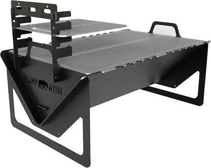 BBQ Grill Set | BBQ Grill with Stainless Steel Portable Instant Foldable Fire Set with Carrying Bag for Outdoor, Camping, Camp, Campfire (Folding Grill)