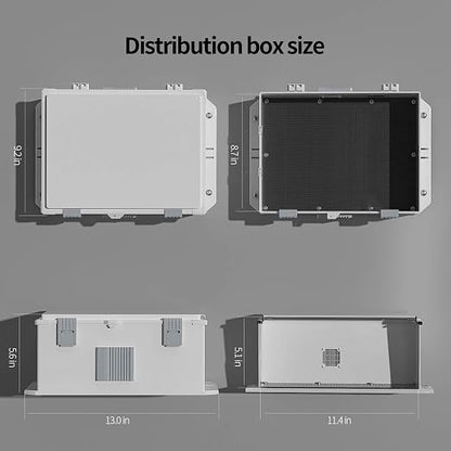 Namunanee Outdoor Electrical Junction Box, ABS Water Resistant Enclosure with Internal Mounting Panel & Hinged Cover (13" H* 9.2" L* 5.6" W)