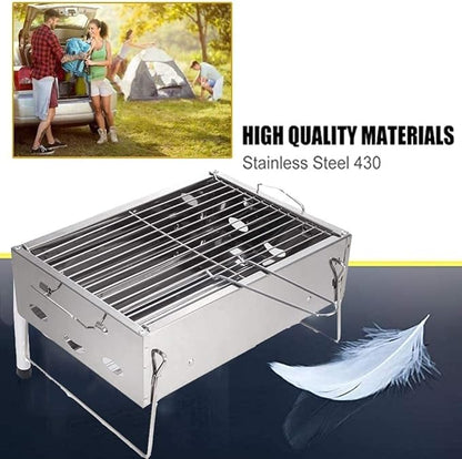 Portable Charcoal Grill Small Size Folding Barbecue Grill, Used for Outdoor Picnic Barbecue for 2-4 People