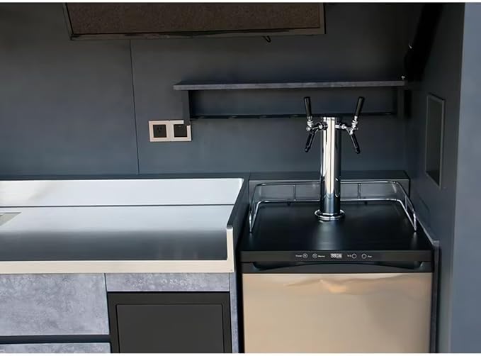 Luxury Outdoor BBQ Kitchen Pod – Modular Stainless Steel Grill Cabinet, Weatherproof Prefab Garden Kitchen for Family Dining, Summer Camping & Rooftop Lounges
