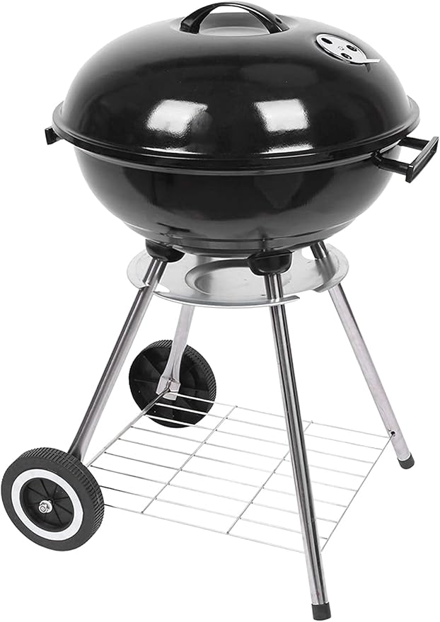 Portable Charcoal Grill for Outdoor 18 inch Barbecue Grill and Smoker Heat Control Round BBQ Kettle Outdoor Picnic Patio Backyard Camping Tailgating Steel Cooking Grate for Steak Chicken