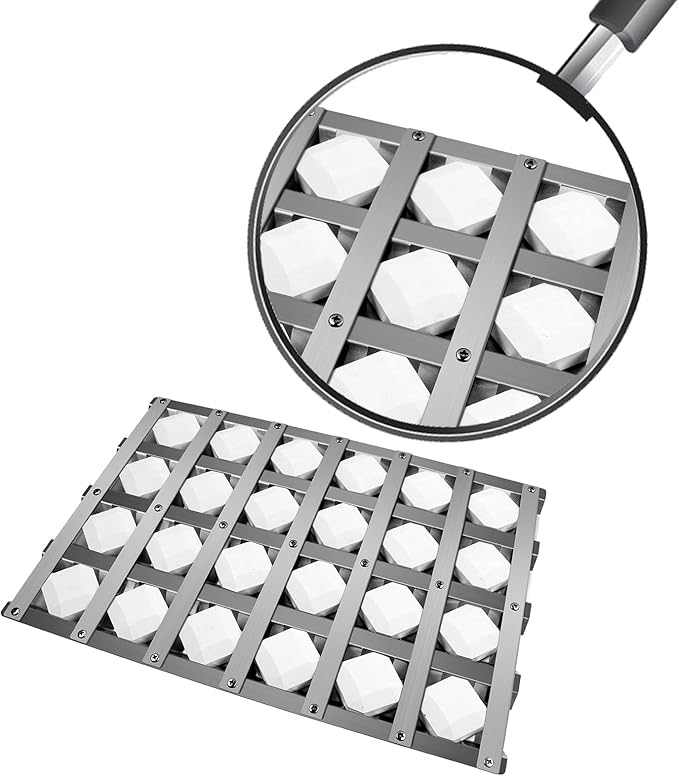 Grill Burners Grill Briquette Tray for Alfresco ALX2-30CD, ALX2-42C, ALX2-42RFG, ALX2-56, ALX2-56BFG, 18” BBQ Pipe Tubes Ceramic Briquettes Grill Replacement Parts Stainless Steel