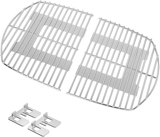 Stanbroil Stainless Steel Grill Cooking Grates for Weber Q200, Q220, Q2000, Q2200, Q2400 Series Gas Grill, Replacement Parts for Weber 7645