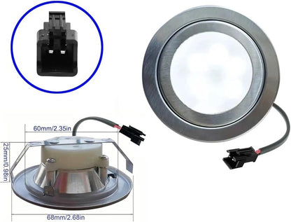 2x Stainless Steel Range Hood LED Light DC 12V 1.5W Recessed Kitchen Gas Stove Smoke Extractor Exhauster Bulb Warm White 3000K