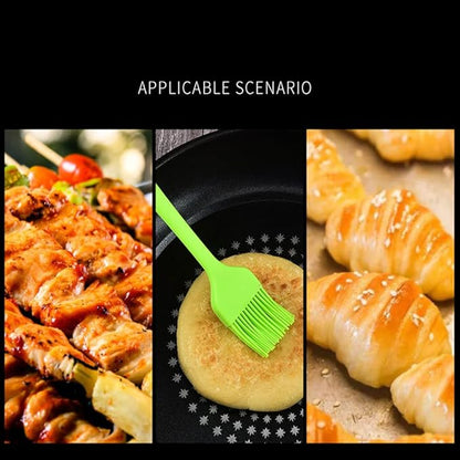 Silicone brush, Oil Brush for BBQ Kitchen Cooking Baking and Grilling (4 PCS,red)