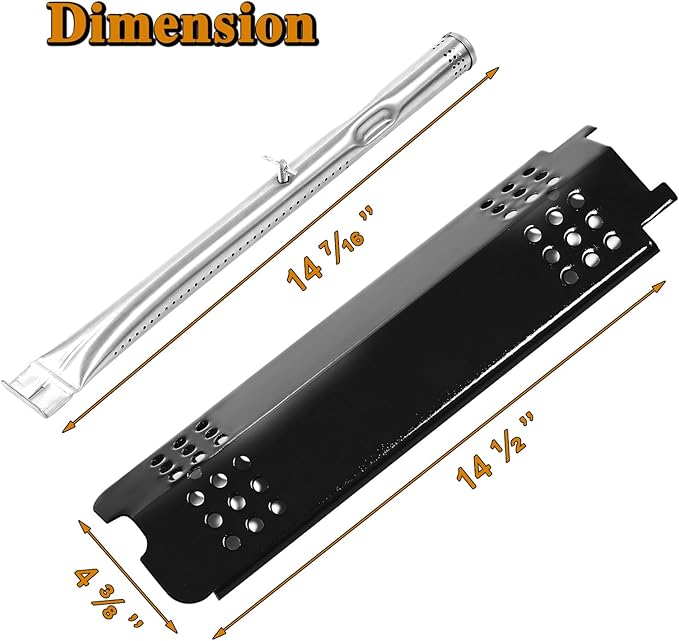463340516 Grill Replacement Parts for Charbroil Gas2coal Grill Parts 3 Burner G432-0078-W1 463370516 463370519 Char Broil Gas 2 Coal Hybrid 463341918 463370518 G421-0500-W1 Heat Shield Burner