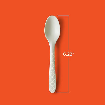 Hefty ECOSAVE Compostable Spoons, 24ct | Compostable Disposable Spoons for BBQs, Tailgates, Camping, and Parties, Strong and Durable Construction, Sustainable Design
