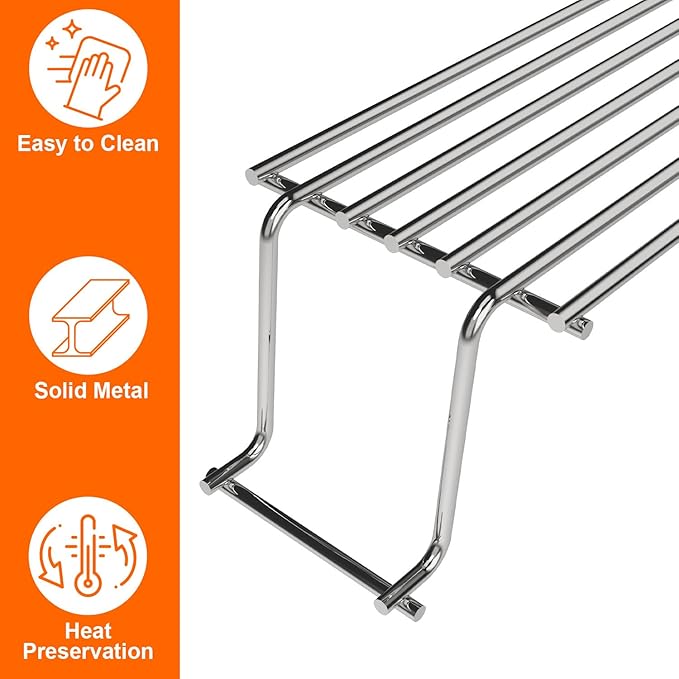 69866 Grill Warming Rack for Weber Spirit 200 Series with Up Front-Mounted Control Panels (Years 2013 and Newer) E210 S210 E220 S220 Grills, Grills Upper/Warming Rack Part for Weber 69866 7640