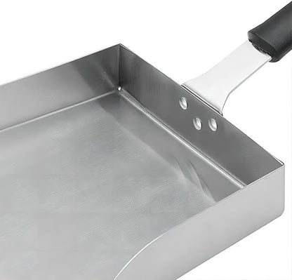 Large Griddle Scoop (2pcs) for Hibachi Type Cooking Stainless Steel Food Shovel for Scrambled Eggs and Fried Rice Grilling Food Mover for Flat Top Grill Accessories Smash Burger Spatula