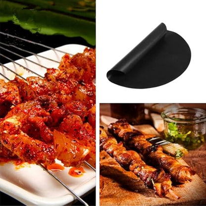 Hemoton 2-Pack Round Silicone Bbq Grill Mats 15.74In Nonstick Reusable Cooking Pads for Outdoor Gas Charcoal Electric Grills Heat Resistant Grill Mat