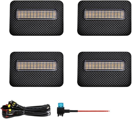 LED Front Grille Lights 12V Compatible With Tacoma 2024 SR SR5(Emitting Color: Clear Shell Yellow)