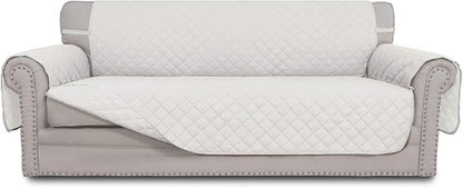 Easy-Going Reversible Couch Cover, 4 Seater Sofa, Ivory/Ivory | XX-Large Sofa, Washable Slipcover For Dogs, Water Resistant Mat, Living Room, Non-Slip Sofa Cover, Pet Friendly