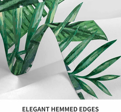 TKS MITLAN Palm Tree Leaves Tablecloth 60x84 Inch Rectangular Summer Tropical Green Leaf Oblong Table Cloth Kitchen Table Decorations for Home Dinner Party