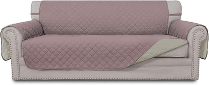Easy-Going Reversible Couch Cover, 4 Seater Sofa, XX-Large Sofa, Pink/Beige | Machine Washable Slipcover For Dogs, Water Resistant Furniture Mat For Living Room, Non-Slip Sofa Cover, Pet Friendly