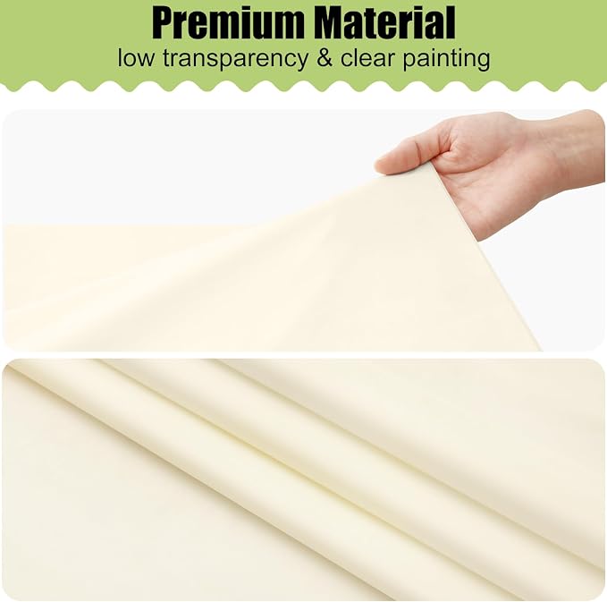 Smiry Disposable Table Cloth - 6 Pack, 54 x 72 Inch Waterproof Rectangle Tablecloths for Parties, Decorative Plastic Table Cover, Leakproof & Sturdy, Beige