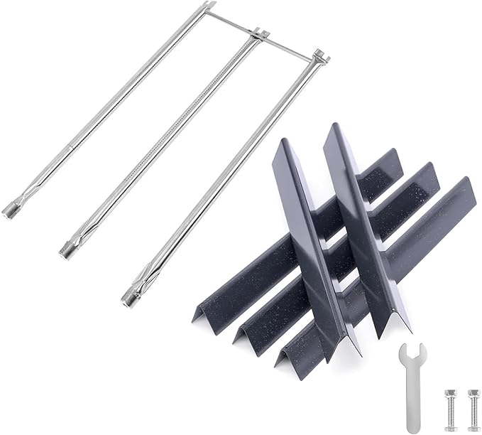 Grill Parts for Weber Genesis Silver B/C, Spirit 300/700, Weber 900, Genesis Gold B C Genesis Platinum C B Grills (with Side Control), 22.5" Flavorizer Bars & 28 1/8" Grill Burners for Weber 7536 7508