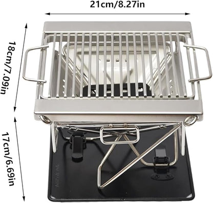 Camping Grills,Folding Outdoor Cooking Gear | Small Charcoal Grill | for Hiking Picnics Tailgating Park Party Garden Cooking Picnics