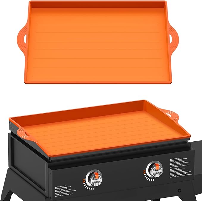 Silicone Griddle Cover for Blackstone - 22 Inch Full-Edge Covered Heavy Duty Food-Grade Silicone Griddle Mat for Blackstone Accessories, Protects Grill from Dirt and Rust
