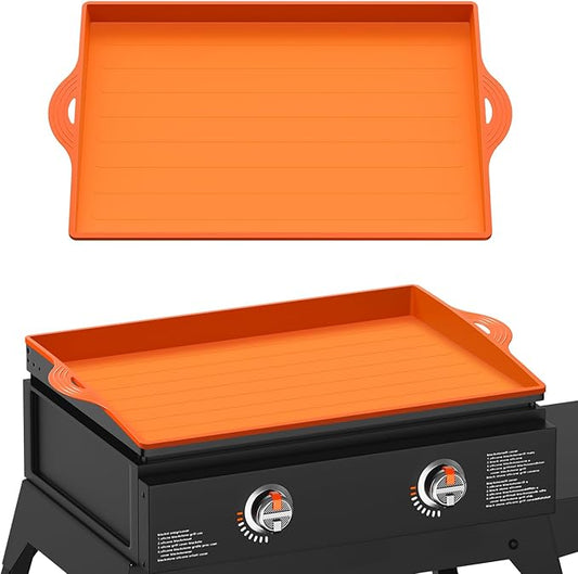 Silicone Griddle Cover for Blackstone - 22 Inch Full-Edge Covered Heavy Duty Food-Grade Silicone Griddle Mat for Blackstone Accessories, Protects Grill from Dirt and Rust