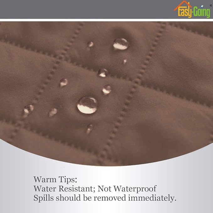 Easy-Going Recliner Sofa Slipcover Reversible Sofa Cover Water Resistant Couch Cover Furniture Protector with Elastic Straps for Pets Kids Children Dog Cat (Recliner, Brown/Beige) | Machine Washable Slipcover For Dogs, Water Resistant Furniture Mat For...