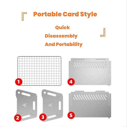 Mini BBQ Grill, Portable Charcoal Grill, Small Barbecue Grill suitable for1-2 people Camping Patio Outdoor, Table Top Folding Grills, Roast Stove for Beach, Backpacking, Hiking, Traveling