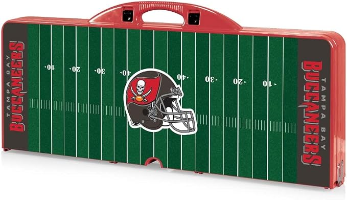 Picnic TIME NFL Football Field Folding Picnic Table, Camping Table, Outdoor Table with Umbrella Hole