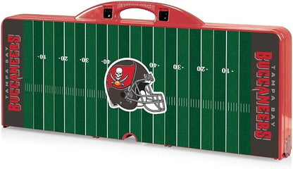 Picnic TIME NFL Football Field Folding Picnic Table, Camping Table, Outdoor Table with Umbrella Hole