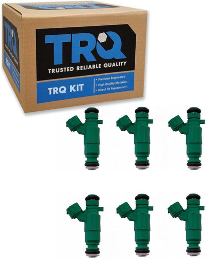TRQ Fuel Injector Set | For 2001-2006 Hyundai Santa Fe 1999-2005 Sonata 2003-2008 Tiburon 2005-2009 Tucson Kia Optima 2005-2010 Sportage