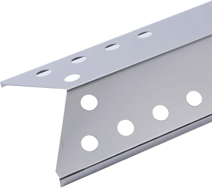 GasSaf Heat Plate Replacement for Kenmore 720-0670A,Nexgrill 720-0670C,Grill Master,Uberhaus and Others,4-Pcs Stainless Steal Heat Shield Plate Tent BBQ Burner Cover Flame Tamer(15 1/16x5 1/2inch)