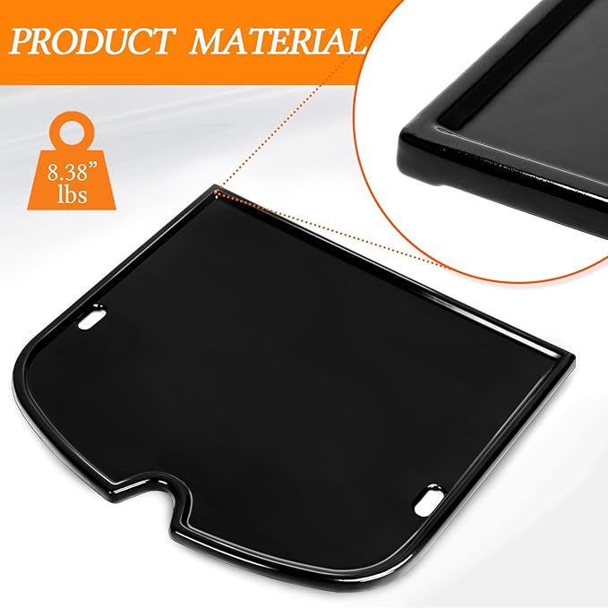 7034 Griddle for Weber Traveler Portable Gas Grill, fits Weber 9010001 Traveler Portable Gas Grill, Enamels Cooking Griddle