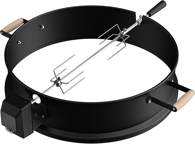 SHINESTAR Upgraded Rotisserie Kit for All Weber 22-Inch Kettle Charcoal and Other Similar Size Grills, Sturdy & Well Balanced, Part# 2290