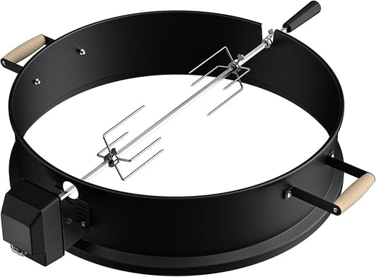 SHINESTAR Upgraded Rotisserie Kit for All Weber 22-Inch Kettle Charcoal and Other Similar Size Grills, Sturdy & Well Balanced, Part# 2290