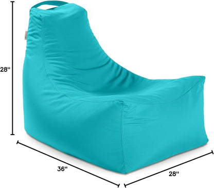 Jaxx Juniper Outdoor Bean Bag Patio Chair & Poolside Lounge, Cancun Blue