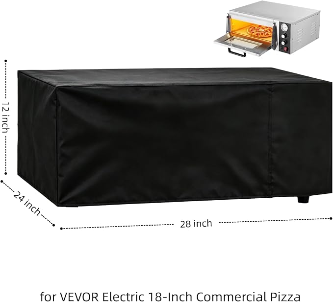 28 Inch Pizza Oven Cover for VEVOR 18-Inch Commercial Pizza Oven Tabletop | 28x24x12,Waterproof Dustproof Heavy Duty Oxford Fabric,for Vevor Electric Pizza Maker 18 Inch Single Layer Countertop