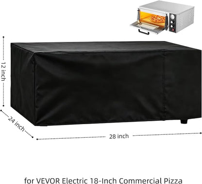 28 Inch Pizza Oven Cover for VEVOR 18-Inch Commercial Pizza Oven Tabletop | 28x24x12,Waterproof Dustproof Heavy Duty Oxford Fabric,for Vevor Electric Pizza Maker 18 Inch Single Layer Countertop