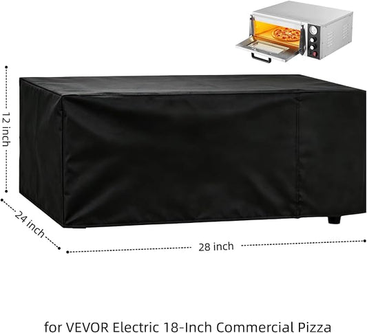 28 Inch Pizza Oven Cover for VEVOR 18-Inch Commercial Pizza Oven Tabletop | 28x24x12,Waterproof Dustproof Heavy Duty Oxford Fabric,for Vevor Electric Pizza Maker 18 Inch Single Layer Countertop