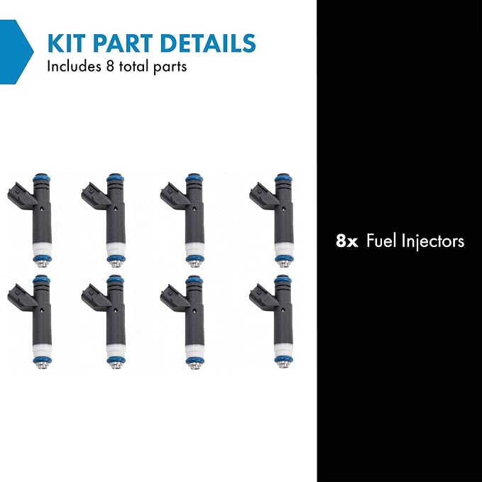 TRQ Fuel Injector Set | For 2004-2008 Ford E-150 2004-2005 E-150 Club Wagon 2005-2008 E-250 Explorer F-150 Mercury Mountaineer