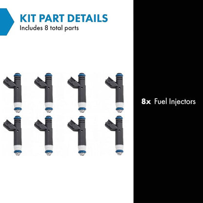 TRQ Fuel Injector Set | For 2004-2008 Ford E-150 2004-2005 E-150 Club Wagon 2005-2008 E-250 Explorer F-150 Mercury Mountaineer